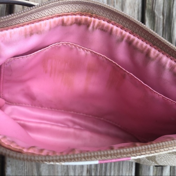 Coach Horse & Carriage Striped Logo Wristlet Bag - Picture 3 of 8